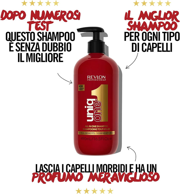 Revlon Professional Uniqone All In One Shampoo, Shampoo Idratante, Condizionante tutto in uno, per Capelli Danneggiati - 100 ml