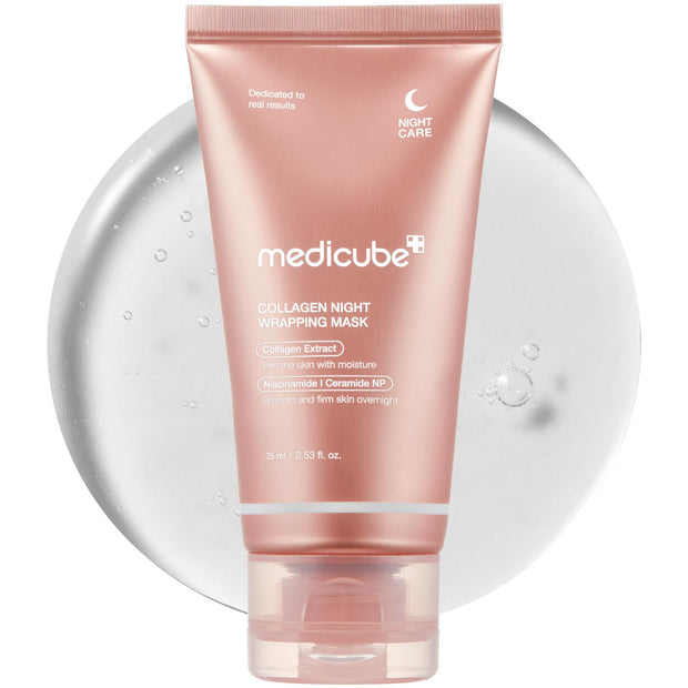 Medicube Collagen Night Wrapping Peel Off Facial Mask - Overnight Sleeping Mask For Elasticity & Hydration Care, Reduces Sagging & Dullness - Collagen Extract For Radiant Skin - Korean Skin Care